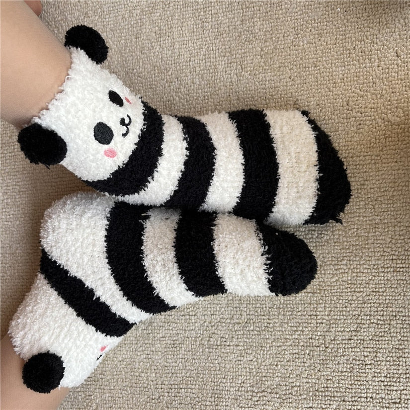 cute Fluffy Panda Socks