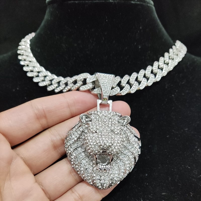 Luxurious Crystal Lion Necklace