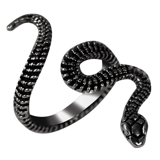 Unique Goth Snake Ring - animalchanel