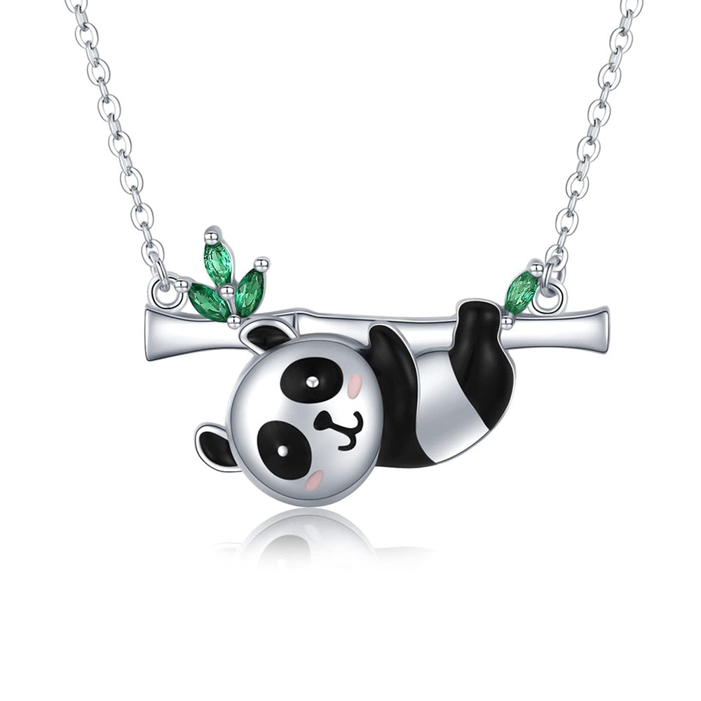 Unique  Panda Bamboo Necklace