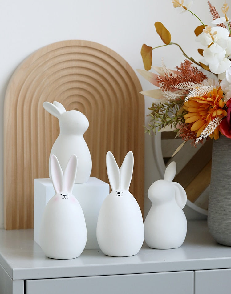 Cute Ceramics Rabbit Figurines