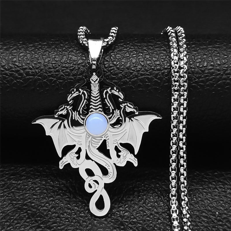 Gothic Witchcraft Dragon necklace