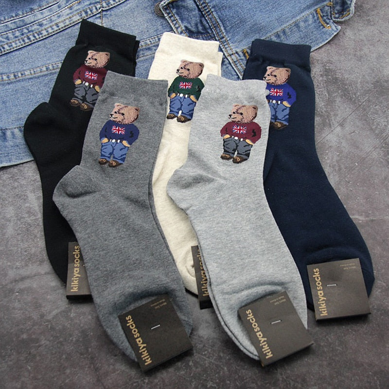 Unique Gentleman Bear Socks C