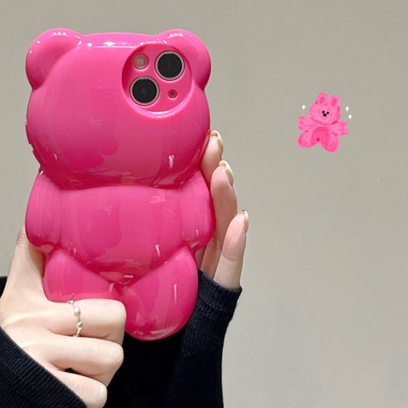 Cute 3D Bear Phone Cover