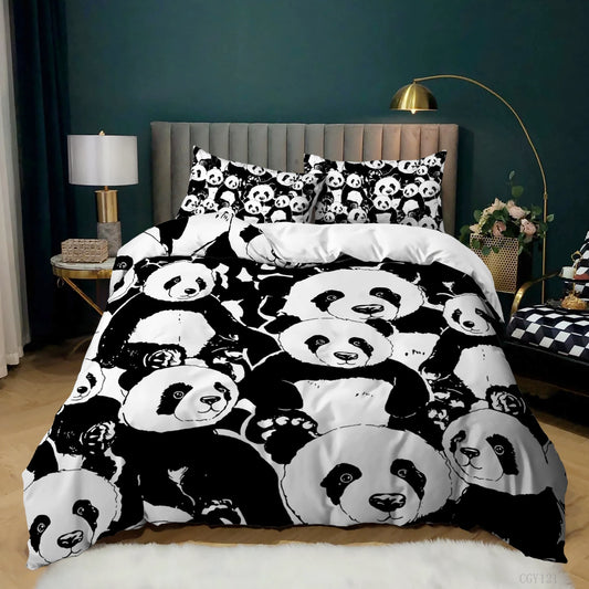 Cute Panda Duvet Cover