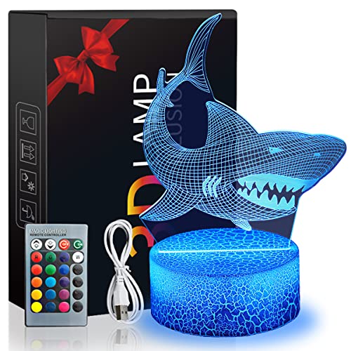 Amazing 3D Shark Lamp - animalchanel