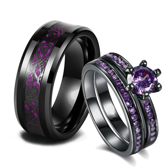 Luxury Dragon Couple Rings
