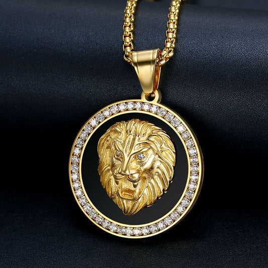 Luxurous lion head necklace - animalchanel