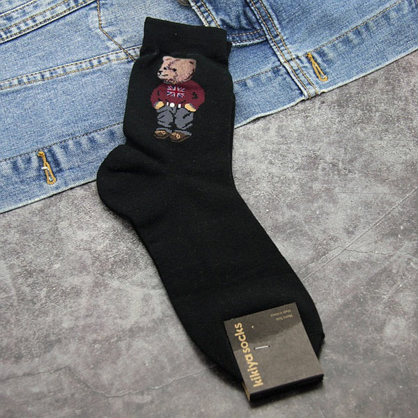 Unique Gentleman Bear Socks C