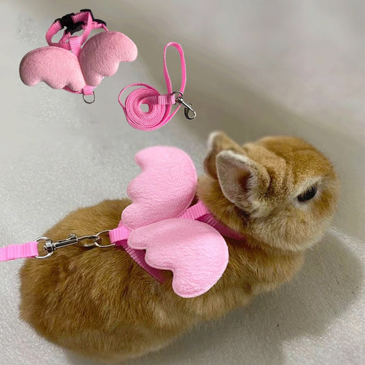 Cute Angel Wing Rabbit Harness and Leash