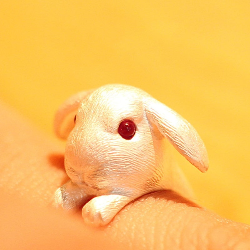 Amazing Rabbit Ear Shape Zircon Rings - animalchanel
